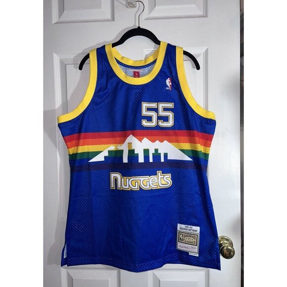 NWT Mitchell & Ness DENVER NUGGETS Dikembe Mutombo 91-92  Swingman Jersey - Picture 2 of 13